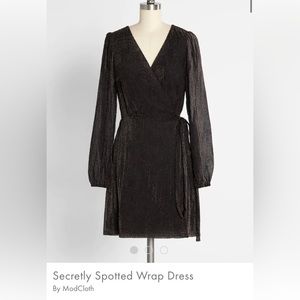 ModCloth Secretly Spotted Wrap Dress